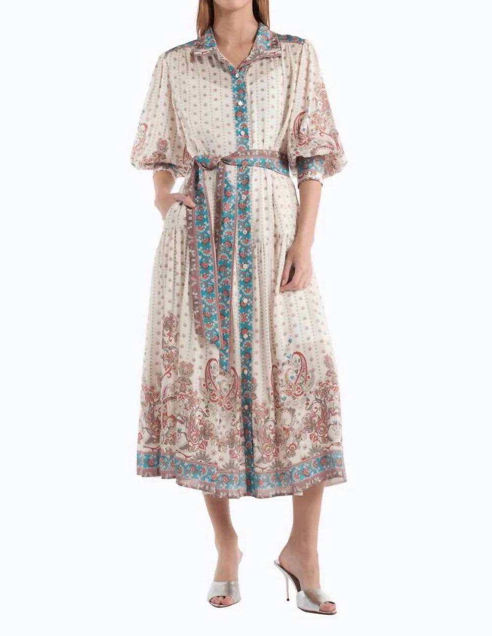 NEW CHRISTY LYNN gail dress in ivory filigree